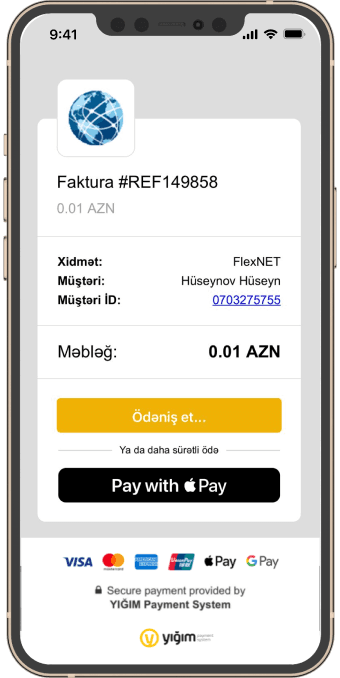Customer opens the link from sms and sees <mark>their payment information</mark>